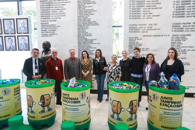 Assembleia Legislativa entrega nova remessa de tampinhas plásticas ao Asilo São Vicente de Paulo