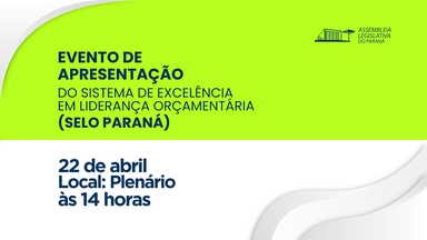 Assembleia sedia cerimônia de premiação do Selo Paraná