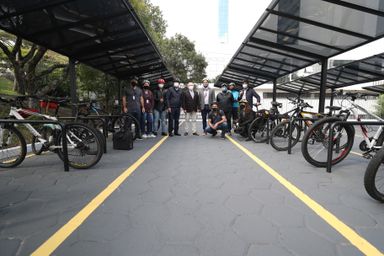 Assembleia inaugura espaço para estimular o uso da bicicleta