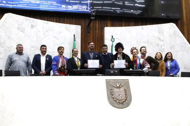 Assembleia Legislativa do Paraná condecora grupos culturais ucranianos de Prudentópolis