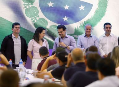 Deputado Luiz Fernando Guerra (União) acompanha senador Sergio Moro no Sudoeste