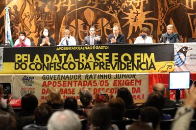 Servidores aposentados do Estado se mobilizam em audiência na Assembleia pelo pagamento da data-base