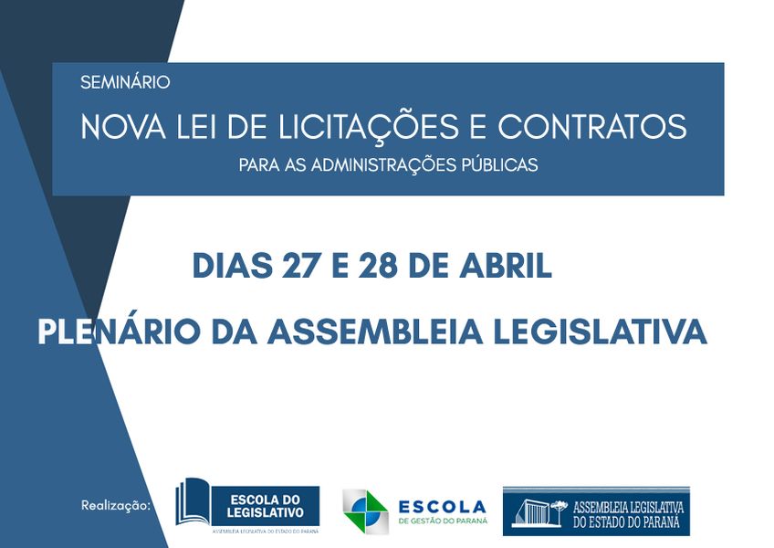 evento Escola do Legislativo Lei Licitações