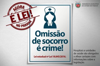 Lei obriga hospitais a afixarem cartazes para advertir que omissão de socorro é crime
