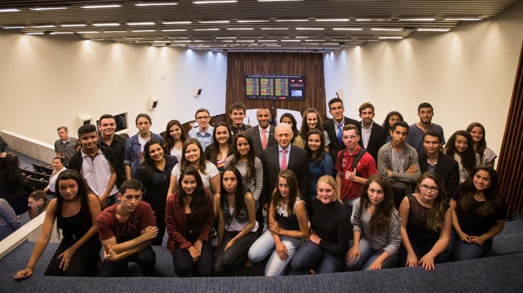 Presidente e alunos