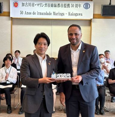 Deputado Do Carmo (União) representa a Assembleia Legislativa em Kakogawa, no Japão