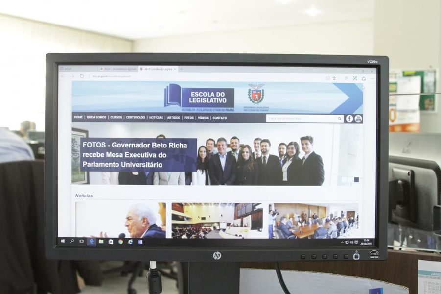 Site da Escola do Legislativo