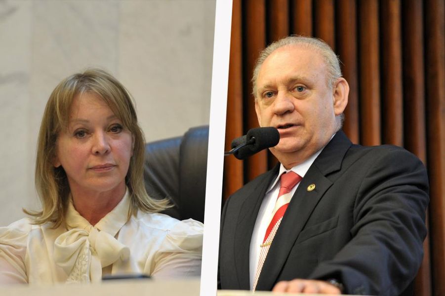 Deputada Rose Litro e deputado Ademar Traiano