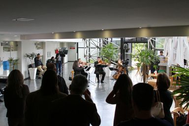 Quarteto de cordas encanta o público em mais uma edição do projeto "Comunicação & Arte na Alep"