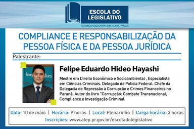 Formas de combate à corrupção serão tema de palestra na Assembleia Legislativa