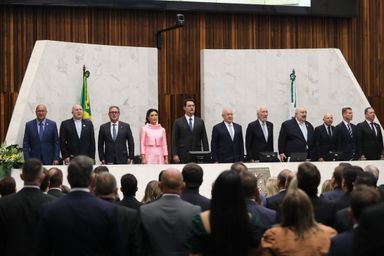 Carlos Massa Ratinho Junior é empossado na Assembleia Legislativa para o seu segundo mandato à frente do Governo do Estado