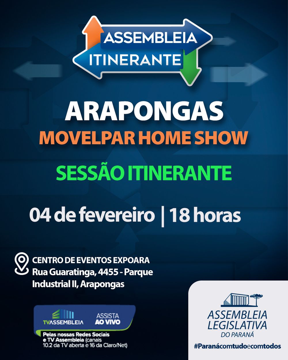 itinerante arapongas 2026
