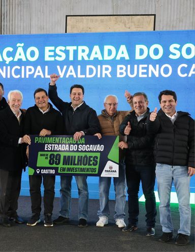 Deputado Moacyr Fadel (PSD) celebrar conquista histórica para o Socavão