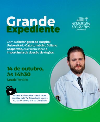 Palestra na Assembleia Legislativa reforça importância da doação de órgãos