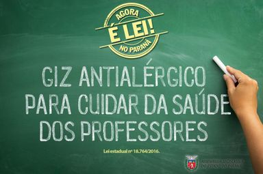 Lei aprovada na Assembleia incentiva o uso de giz antialérgico nas escolas