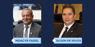 Deputado Moacyr Fadel (PSD) assume a 2ª Vice-Presidência da Assembleia Legislativa; deputado Gilson de Souza (PL) é o novo 3º Vice-Presidente da Casa
