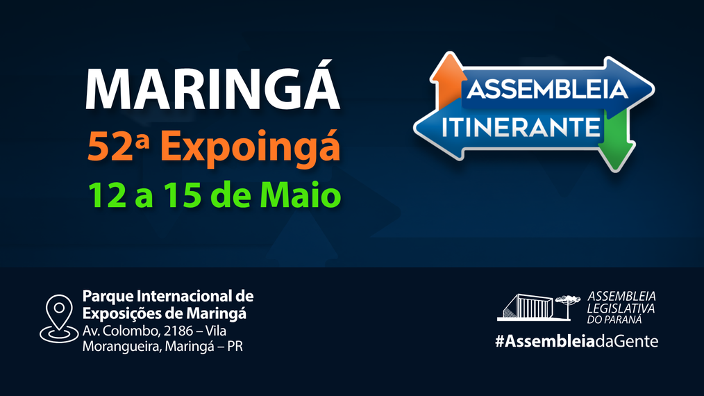 Assembleia Itinerante desembarca na Expoingá 2026 na próxima semana