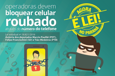 Bloqueio de celular roubado poder ser feito informando apenas o número do telefone