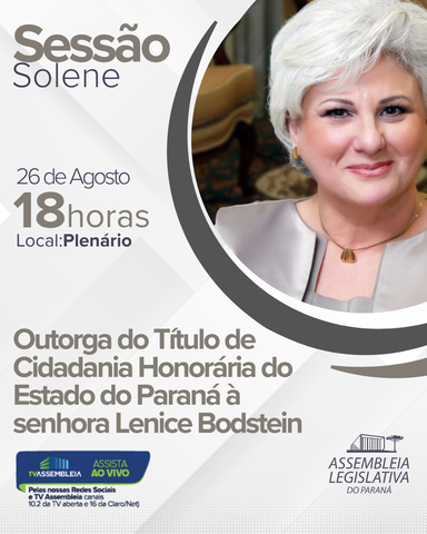 Assembleia reconhece trajetória da desembargadora Lenice Bodstein com o título de Cidadania Honorária