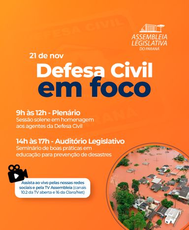Deputado Goura (PDT) faz homenagem à Defesa Civil e promove seminário sobre educação para prevenção de desastres