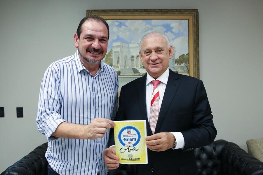 Presidente da Alep, Ademar Traiano (PSDB) e Professor Marlus Geronasso