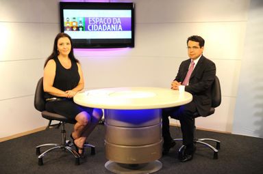 Procurador eleitoral Alessandro José Fernandes participa da gravação do programa "Espaço da Cidadania"