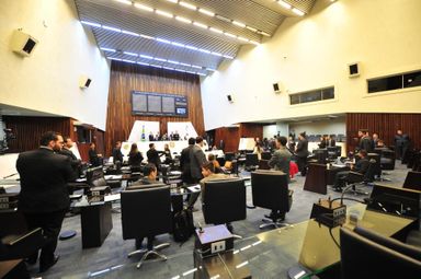 Estudantes do Projeto Parlamento Universitário participam do primeiro dia de sessões plenárias