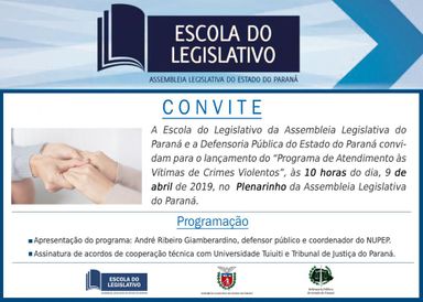 Defensoria lançará na ALEP programa de assistência às vítimas de crimes