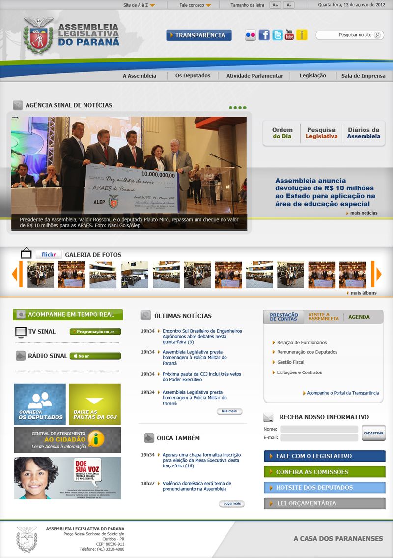 Novo site - interna