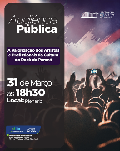 Assembleia Legislativa promove Sessão Solene em homenagem aos profissionais da cultura rock do Paraná