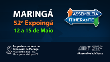 Assembleia Itinerante desembarca na Expoingá 2026 na próxima semana
