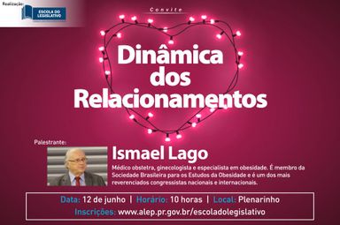 Escola do Legislativo promove nova palestra com o médico Ismael Lago