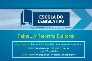 Já estão abertas as inscrições para o Painel sobre Reforma Eleitoral